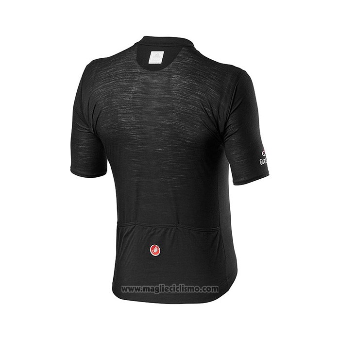2022 Abbigliamento Ciclismo Giro d'Italia Nero Manica Corta e Salopette